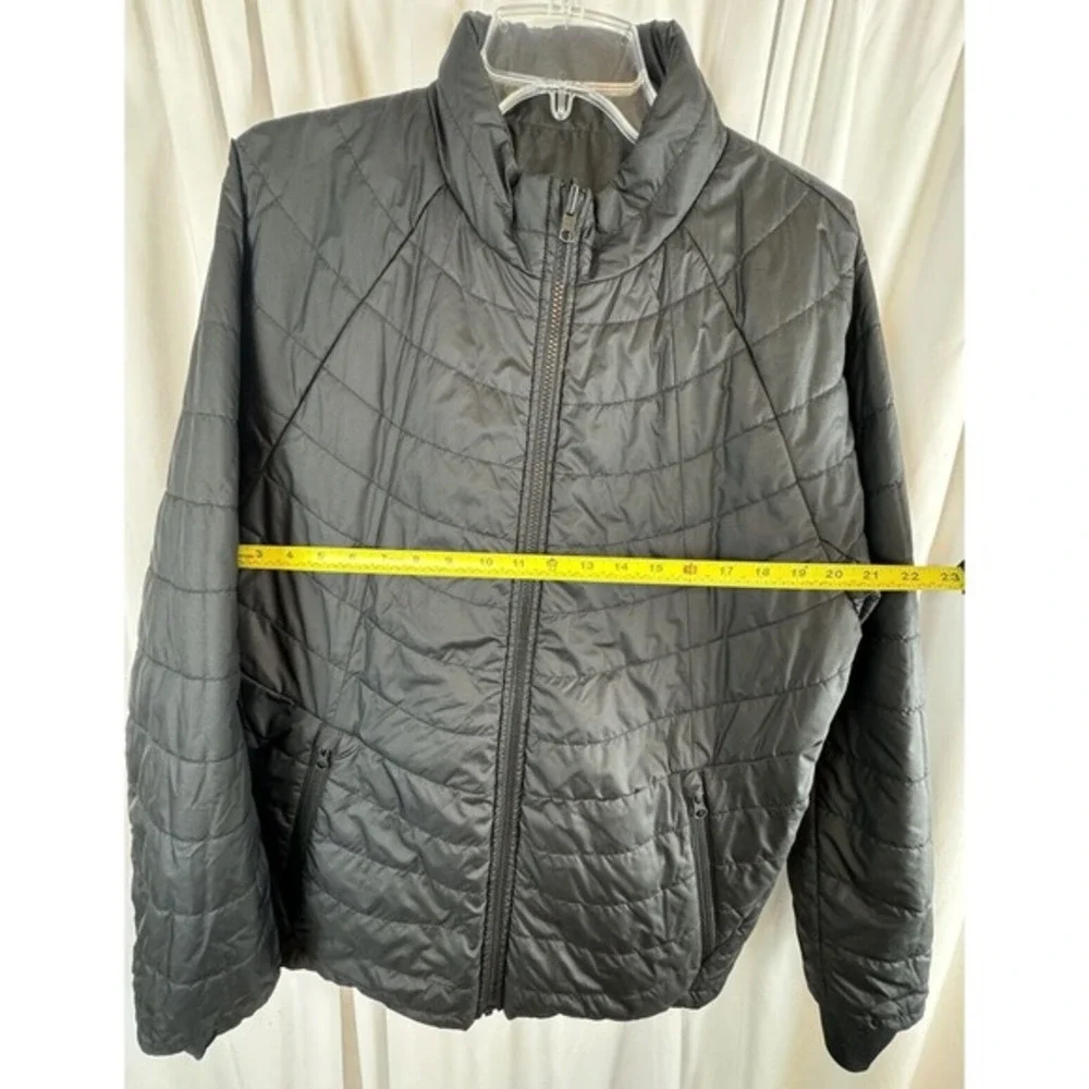 The North Face Black Quilted Puffer Jacket Full Zip Mock Neck L Gorpcore 63-11‎